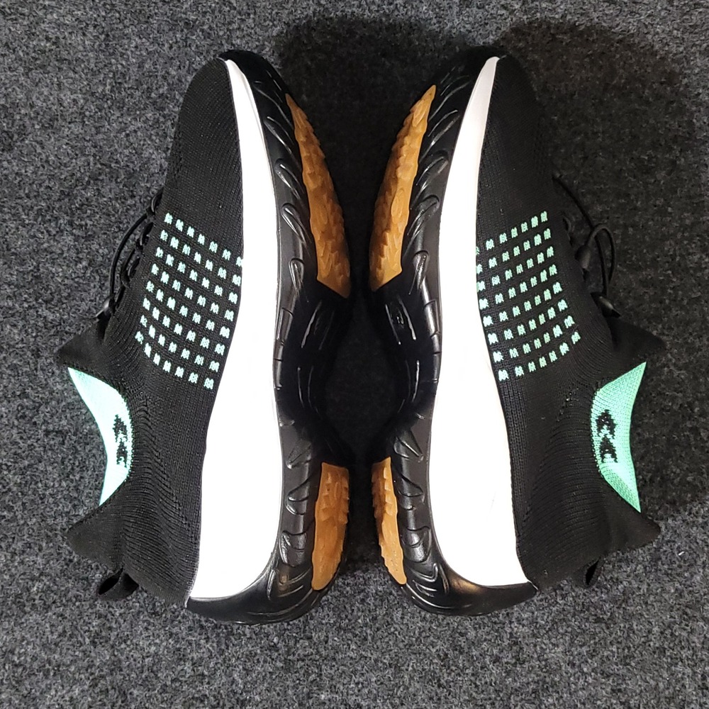 Orthoshoes Walking Sneakers Womens 9/EU 40 Black Mint Green Knit Toggle Slip On - Picture 7 of 12